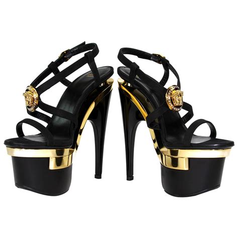 versace black gold shoes|silver and Gold Versace shoes.